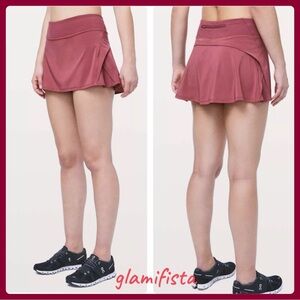 NWT LULULEMON Play Off The Pleats Skirt SZ 8 "Misty Merlot"